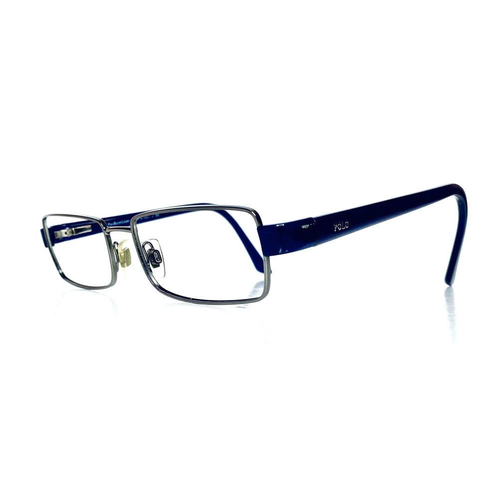 Polo Ralph Lauren Silver Rectangular Frame Glasses - image 1